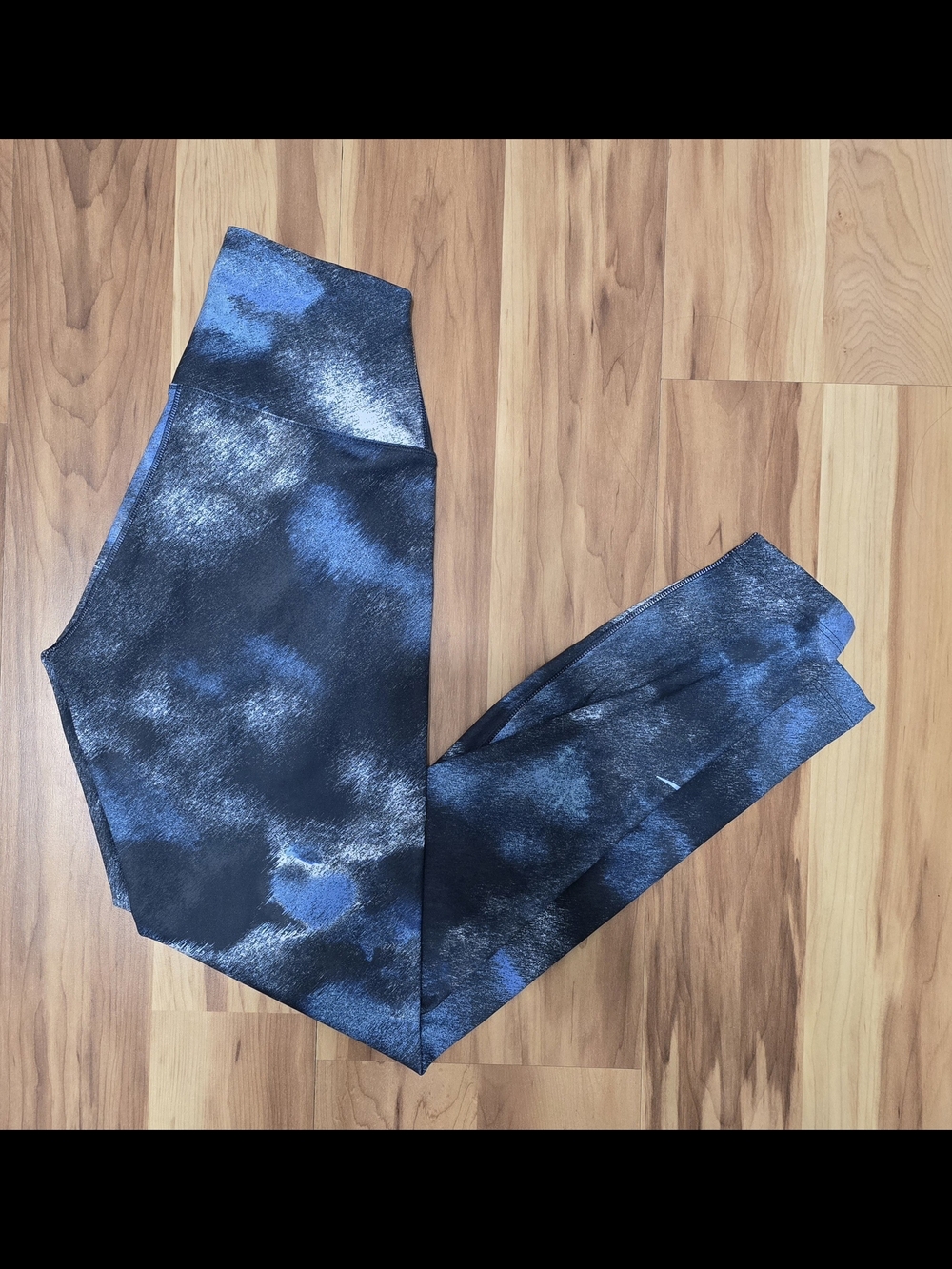 Nike One Dri-FIT Blue and Black Marble Sports Leggings